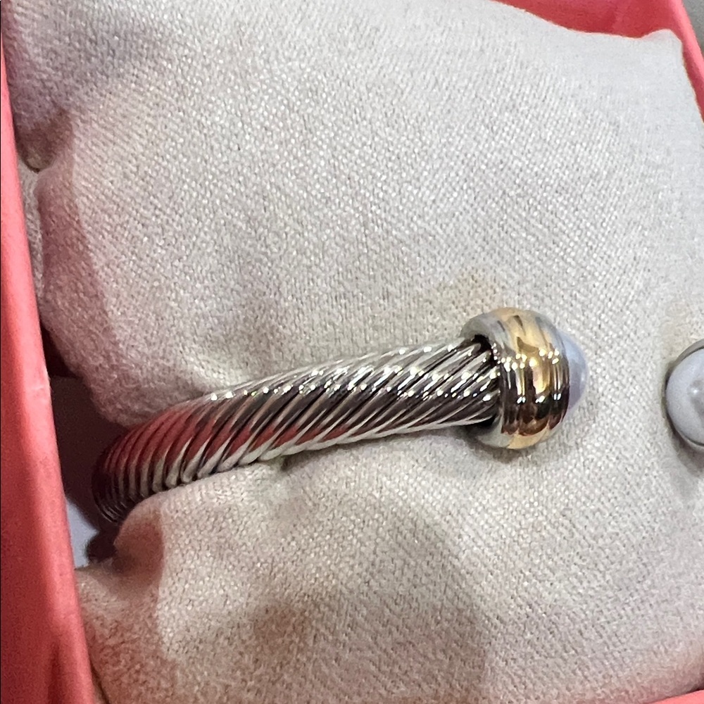 House of Harlow 1960 | Two-Tone Rope Bracelet w/Faux Pearl Accents - Picture 3 of 10